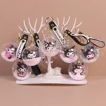 Sanrio Kuromi Keychian Cute Cartoon Pop Tas Hanger Sieraden Sleutelhanger Vrouwen Auto Sleutelhanger Meisje Verjaardagscadeau Kinderen Speelgoed
