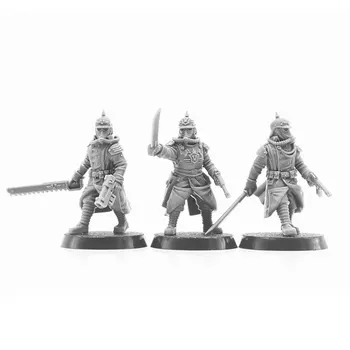 3Pcs 28mm Strijdbare Korps Luitenant Hans en Sergeant Walther Resin Model Tafelblad Gaming Soldaat Figuren Ongeverfd Miniatuur