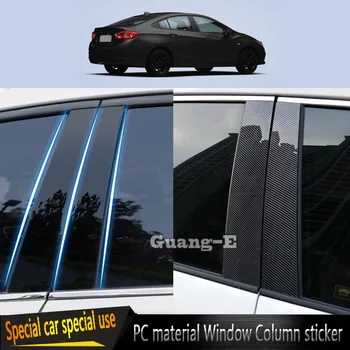 Voor Chevrolet Cruze Sedan 2017-2021 Auto PC Materiaal Pijler Post Deksel Deur Venster Bijsnijden Piano Black Vormen Sticker Plaat van 16pcs