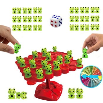 Kinderen Wiskunde Speelgoed Balance Board Puzzel Kikker Balans Boom Montessori Onderwijs Ouder-kind Interactieve bordspel Speelgoed Cadeau