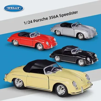 WELLY 1:24 Porsche 356 a Speedster Legering Auto Model Gegoten & Speelgoed Voertuigen Metalen Auto Speelgoed, Verzamelobjecten, Decoratie Giften van de Verjaardag