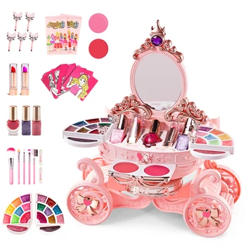 Meisje Make-Up Toy Simulatie Cosmetica Set Baby Fantasiespel Nagellak Lippenstift Accessoires Pop Voor Kinderen Speelgoed Cadeau 3 Jaar