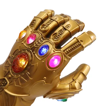 Cos Infinity War Infinity Gauntlet LED Licht Thanos Handschoenen Actie Figuur Cosplay superheld kind Kostuum partij Speelgoed cadeau