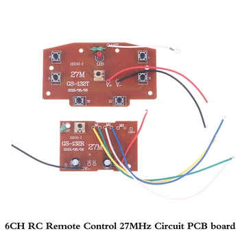 6-KANAALS 2,4 G van de Afstandsbediening Hoge Kwaliteit 27MHz Circuit PCB-Zender Ontvanger Raad Voor RC Auto Afstandsbediening Speelgoed Delen