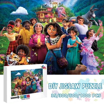 Disney Anime Educatieve Kinderen Speelgoed Houten Puzzels 35/300/500/1000 Stukken Puzzels voor Volwassenen Encanto Jigsaw Puzzels Speelgoed