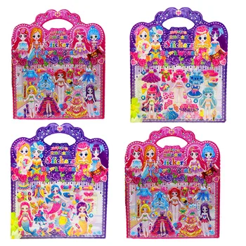 10Pcs/veel DIY 3D Sticker van de Schattige Prinses Dress up Speelgoed Voor een Meisje Cartoon Mode Anime is Kawaii Bubbel Stickers Speelgoed Kerst Cadeau