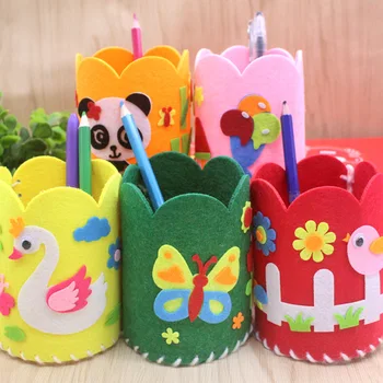 Kinderen DOE-Ambacht Potlood Houder Educatief Speelgoed Voor Kinderen Creatief Handwerk Pen Container Kunsten en Ambachten En Speelgoed Geschenken