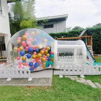 10ft duidelijke top bubble huis opblaasbare ballon koepel met luchtdichte frame voor familie partijen glamping van de opblaasbare tent fabriek