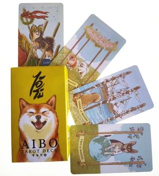 schattige hond Aibo Tarot kaarten Gids kaartspel Tarot Deck met PDF-Nieuwe Beginner Waarzeggerij Oracle Party Game Occulte