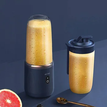 6 Mes Draagbare Juicer Cup USB-Smoothie Blender Beker Draadloze Mini Opladen citruspers Mixer Ice Crusher
