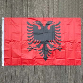 gratis verzending xvggdg NIEUWE Albanië Vlag van 3ft x 5ft Hangen Albanië Vlag Polyester standaard Vlag, Banner