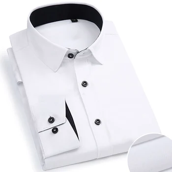 Plus Grote Maat 7XL 8XL herenmode Casual Shirt met Lange Mouwen Slim Fit Mannelijke Social Business Overhemd van het Merk herenkleding