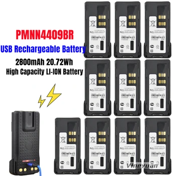 10PCS PMNN4409BR USB-Oplaadbare Batterij voor Motorola XPR3300 XPR3500 XPR7350 XPR7380 GP328D DGP5050 APX 1000 Twee Manier Radio ' s