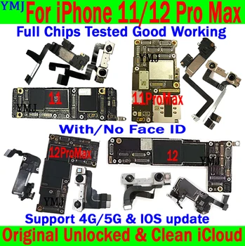 Schoon ICloud Originele Ontgrendeld Moederbord Voor IPhone 11 / 12 PRO MAX Moederbord 64g/128g/256g Logic Board Ondersteuning bieden voor IOS-Update