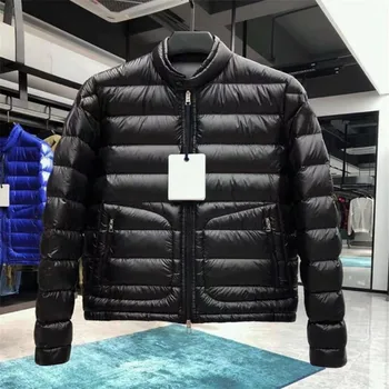 Heren down jacket 2023 Grote zak isolatie fashion trend high-end en sfeervolle witte eend omlaag down jacket black