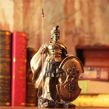 Middeleeuwse Warrior Armor Model Standbeeld Retro Hars Romeinse Spartaanse Krijger Beeldjes Bar Inrichting Woonaccessoires Verzamelen Van Souvenirs