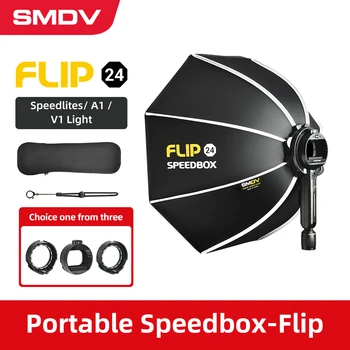 SMDV Flip 20 24 28 Snel los Parabolische Buiten de Deur Softbox voor Profoto A1 Godox V1 AD100PRO V860II AD200 Flash Soft box