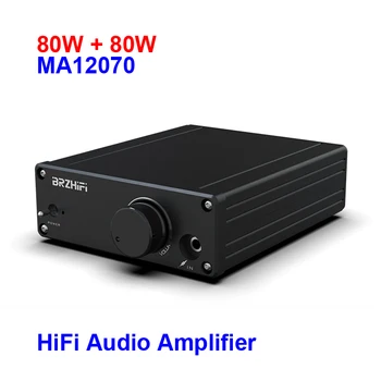 2*80W Infineon MA12070 Digitale Audio-eindversterker MA12070P Luidsprekers 20W~200W Stereo-Versterker (Class D) Aux-DC15-19V