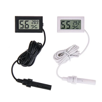 - 50 tot 70℃ Mini LCD digitale thermometer gebruikt voor diepvries temperatuur koelkast thermometer binnen en buiten waterdichte sonde