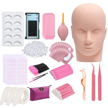 Wimper Extension Leveringen Kit voor Beginners Mascara Borstels Applicator Microbrush Pincet Lijm Ring Eye Pad Lash Accessoires