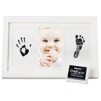 DIY Pasgeboren baby Hand en Voet Print Inkt Baby Baby Handafdruk Voetafdruk Photo Frame Newborn Fotografie-Baby Spullen Baby Geboorte Cadeau
