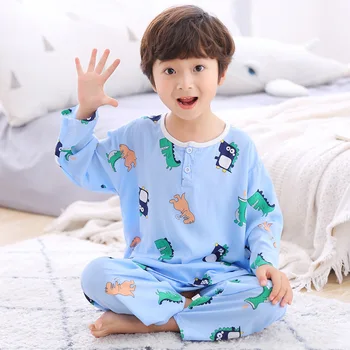 Kinderen Pyjama Set van 2 stuks Cartoon Kinderen Nachtkleding Baby Jongens Kleding Slapen Pak de Zomer Katoenen Pyjama van Baby Nachtkleding Voor Meisjes