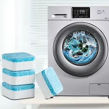 12Pcs Wasmachine Reiniger Ontkalker Zeer Efficiënte Septische Veilige Deodorant Krachtige Formule Wasmachine Reiniger Tabletten