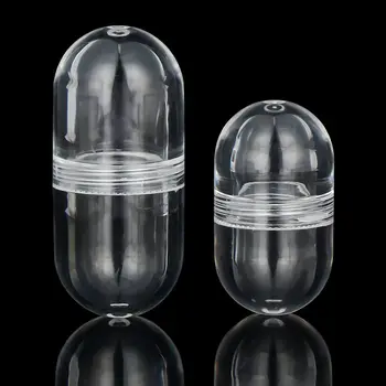 5Pcs/set 3/6ml Draagbare Leeg omhulsel van de Capsule Plastic Fles Waterdichte Holle Duidelijk Pil Geval Tablet Geneesmiddel Splitter Box Houder