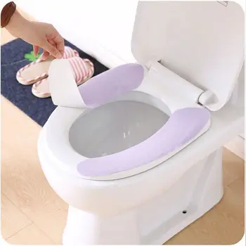 Purpe Herbruikbare Zachte Toilet Seat Cover Nieuwe Nuttig Wc Mat Zitbekleding Pad Sanitaire Warm Wasbaar Gezondheid Sticky Huishouden