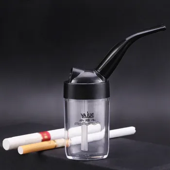Gezonde gefilterd water pijp mini draagbare waterpijp met een tweeledig doel sigaret houder filter mannelijke cadeau JY101