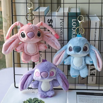 Mooie Lilo & Stitch Pluche Speelgoed Zachte Cartoon Anime Steek En Hoek Pop Tas Hanger Japanse Stijl Sleutelhanger Voor Jongen Meisje Geschenken