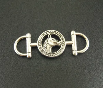 20 stuks Zilveren Kleur Bronzen Paard Aansluitingen DIY Metalen Armband Ketting Sieraden Bevindingen A825