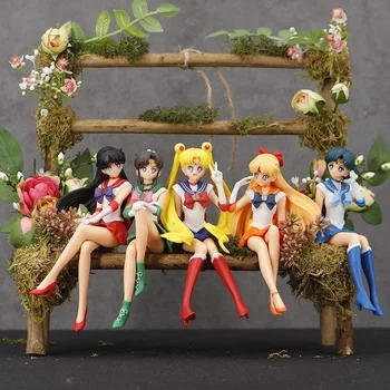 Sailor Moon 5 Stijl Anime Figuur Pauze Figuur Mercurius Venus Jupiter Actie Figuur Pop Speelgoed Voor De Decoratie Van De Cake Geschenken