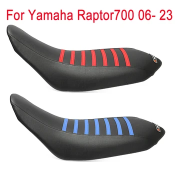 Voor Yamaha Waterdichte Soft-Seat Cover met Anti-slip Graan Patroon Raptor Motorfiets 700 700 R 2006-2023 Geribbelde Rubber bekleding