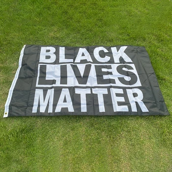 Aerlxemrbrae 150X90CM de AMERIKAANSE Vlag, Zwart Woont Kwestie Vlag BLM Peace Protest Outdoor Banner