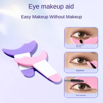 2023 Silicone Eyeliner Stencils Vleugel Tips Marscara Tekening Lippenstift Dragen Van Steun Gezicht Crème Masker Applicator Make-Up Tool Resusable