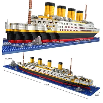 1860Pcs Mini Bakstenen Model Titanic Cruise-Schip Model Boot DIY Diamant Building Blocks Bakstenen Kit Kinderen Speelgoed Verkoop Prijs