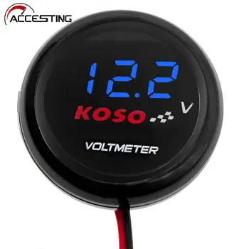 KOSO Motor Voltage Meter, Digitale LED-DC6.0-19.9 V Mini Voltmeter Meter Voor Yamaha XMAX NMAX Y15 ZR