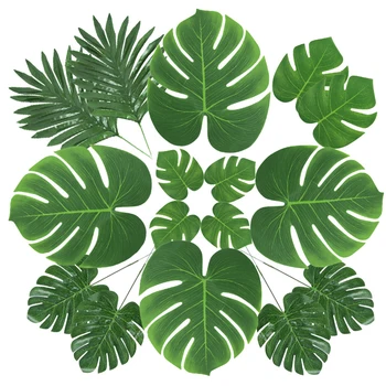 Kunstmatige Tropische Palm Bladeren Rustieke Bruiloft Decoratie Jungle Safari Verjaardag Tropische Zomer Hawaiian Party Decors