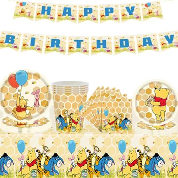 Disney Winnie De Pooh Wegwerp Servies Levert Baby Shower Feest Decoraties Verjaardag Wegwerp Bekertje Plaat Levert
