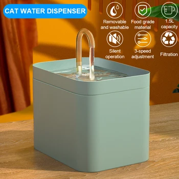 Intelligente Kat Fontein 1,5 L Auto-Kat-Fontein Filter USB Elektrische Dempen Kat Kom Water Drinker Automatische kat accessoires
