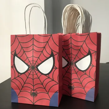 12Pcs Spiderman Partij de Behandeling van Tassen Gave Goodie de Behandeling van Candy Tassen voor Kids Boys Spiderman Verjaardag Leveringen en Decoratie