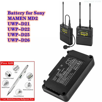 Microfoon Batterij 3.2 V/1500mAh SD2B voor Sony MAMEN MD2,UWP-D21,UWP-D22,UWP-D25,UWP-D26