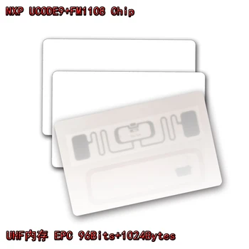 UHF HF Witte Kaart NXP UCODE9 FM1108 Chip PVC Materiaal 915Mhz+13.56 Mhz UHF HF Witte Kaart Hoge Gevoeligheid RFID NFC