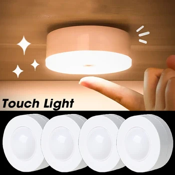 Aangeraakt-Verlichting LED Nacht Verlichting zelfklevende Kast wandlampen Kledingkast Lampen Gang wandlampen Batterij Aangedreven Lichten van de Nacht