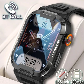 2023 Robuuste Militaire Smart Watch Mannen Voor Android, IOS Ftiness Horloges Ip68 Waterdichte 1.85