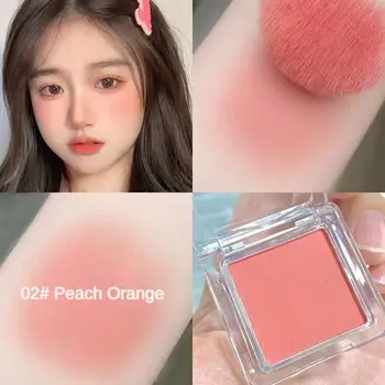 Blush Make-up Palet met 4 Kleuren Minerale Poeder langdurige Natuurlijke Wang Contour Tint Perzik Roze Gezicht Blusher Cosmetica