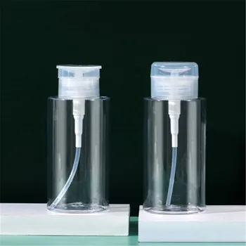 100-300 ml Nagel Flessen Leeg Druk op de Pomp Dispenser Hervulbare Make-up Flessen Nagellak Remover Cleaner Container Manicure Tools