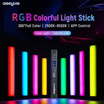 Weeylite K21 RGB LED Handheld Licht Wand Video Selfie Light Stick voor Video-Opnamen 2500K~8500K