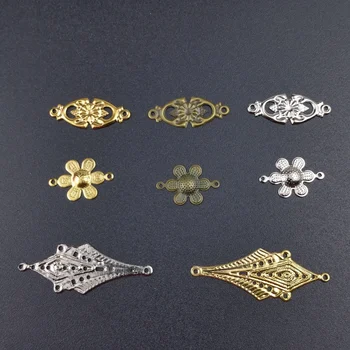 50Pcs / Metalen Ambachten Cadeau Decoratie DIY sieraden Bevindingen charme hangers Oor accessoires voor Connectoren
